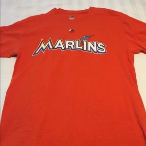 Marlins mlb.  Yelich #21. T shirt by majestic